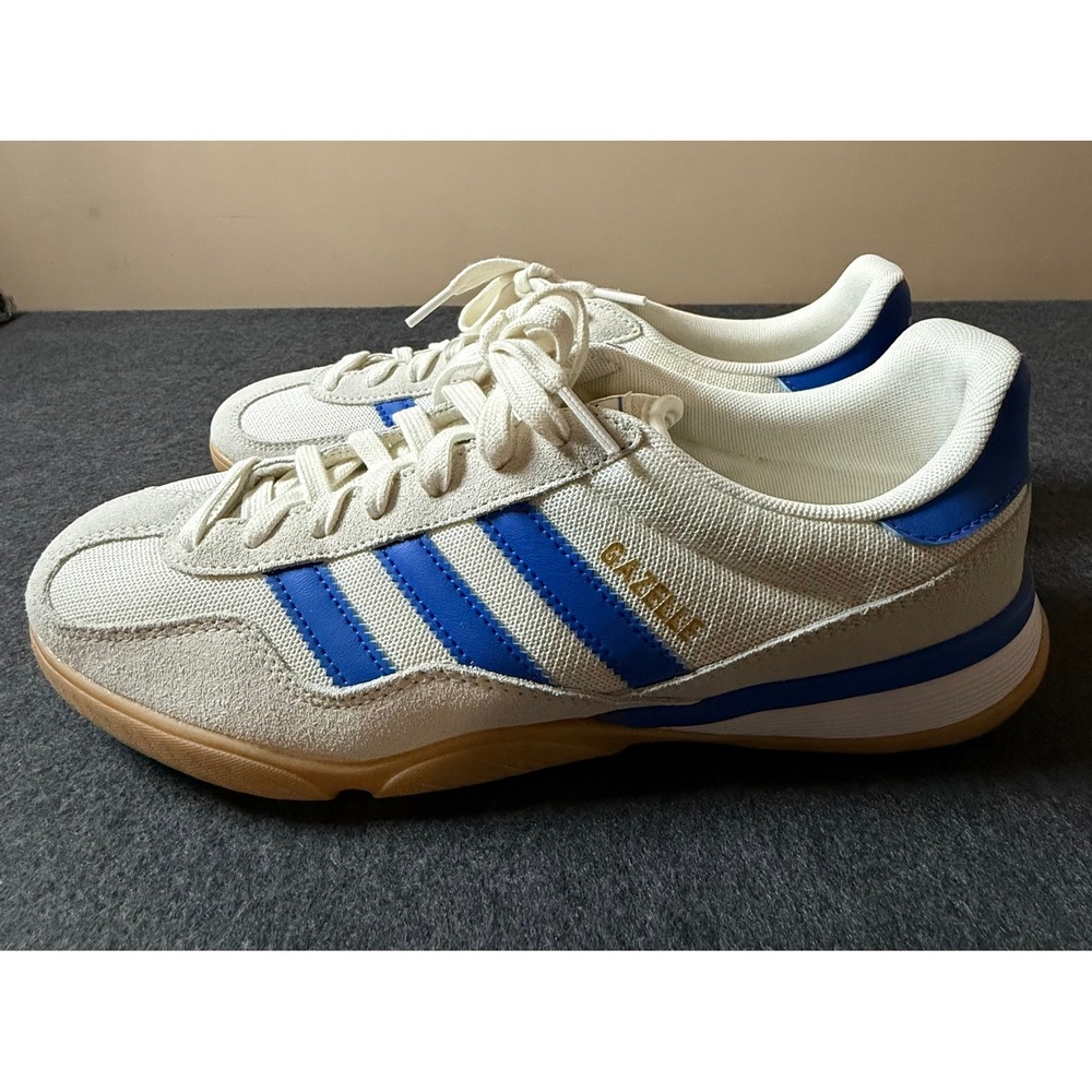 Adidas Gazelle Sala White Royal Blue Gum Sneakers Size 9.5